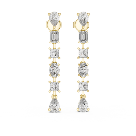 Multi-Shape Symphony Drop Earrings