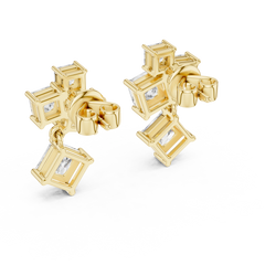 Aurevia Princess Cluster Drop Earrings