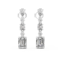 Aurevia Emerald & Multi-Shape Cascade Earring