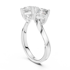 Contemporary Princess Open Diamond Ring