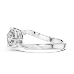 Contemporary Princess Open Diamond Ring