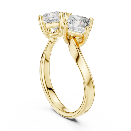 Contemporary Princess Open Diamond Ring