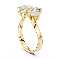 Contemporary Princess Open Diamond Ring