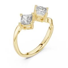 Contemporary Princess Open Diamond Ring