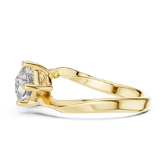 Contemporary Princess Open Diamond Ring