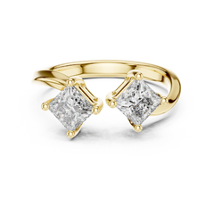 Contemporary Princess Open Diamond Ring