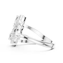 Aurevia Mosaic Mixed-Shape Open Halo Diamond Ring