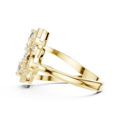 Aurevia Mosaic Mixed-Shape Open Halo Diamond Ring