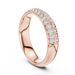 Radiant Round Double Row Diamond Band
