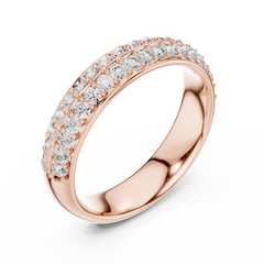 Radiant Round Double Row Diamond Band