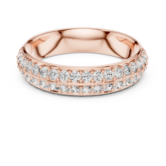 Radiant Round Double Row Diamond Band