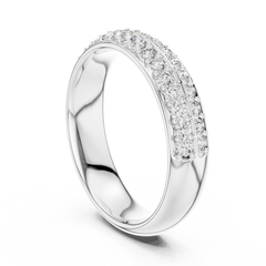 Radiant Round Double Row Diamond Band