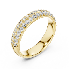 Radiant Round Double Row Diamond Band