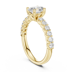 Enchanted Round Split-Shank Twist Diamond Ring