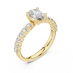 Enchanted Round Split-Shank Twist Diamond Ring