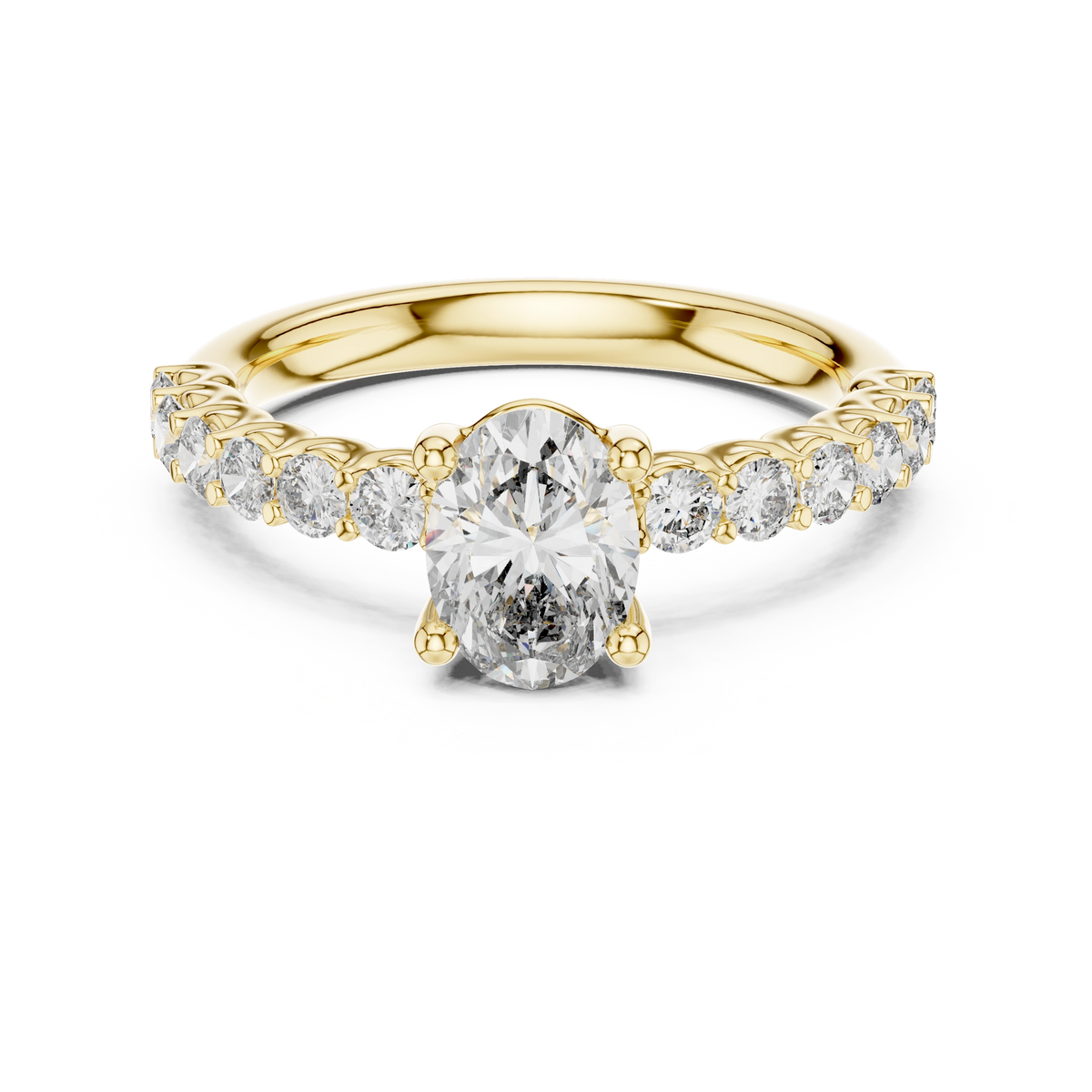 Enchanted Round Split-Shank Twist Diamond Ring