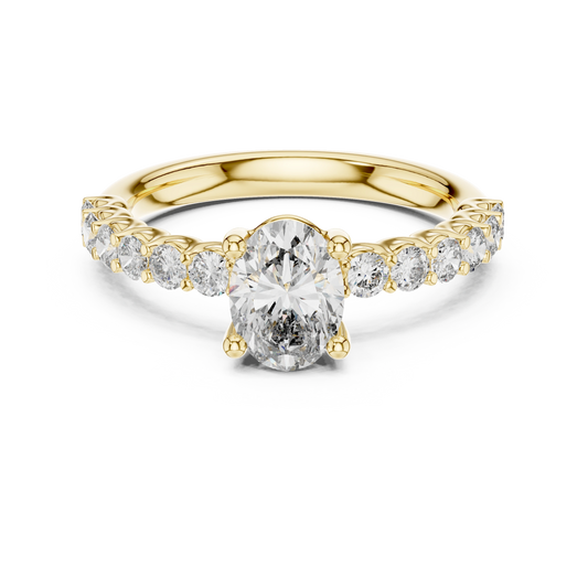 Enchanted Round Split-Shank Twist Diamond Ring