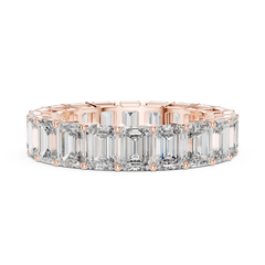 Grand Emerald Cut Eternity Diamond Band