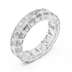 Grand Emerald Cut Eternity Diamond Band