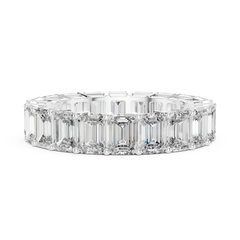 Grand Emerald Cut Eternity Diamond Band