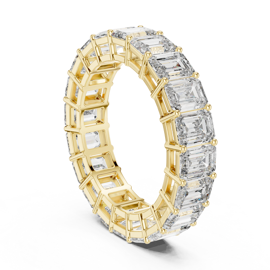 Grand Emerald Cut Eternity Diamond Band