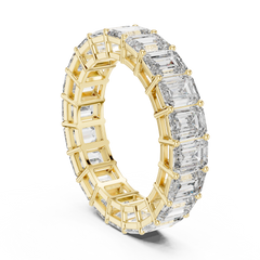 Grand Emerald Cut Eternity Diamond Band