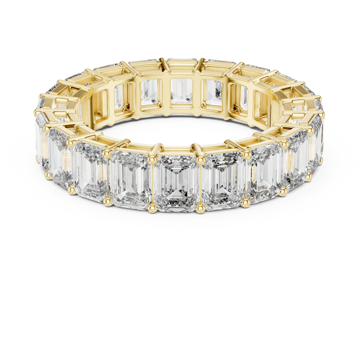 Grand Emerald Cut Eternity Diamond Band