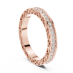 Heirloom Round Filigree Diamond Band
