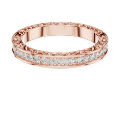 Heirloom Round Filigree Diamond Band
