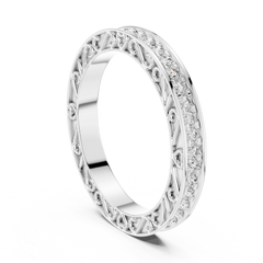 Heirloom Round Filigree Diamond Band