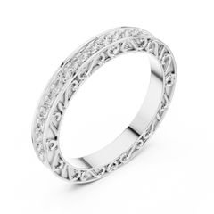 Heirloom Round Filigree Diamond Band