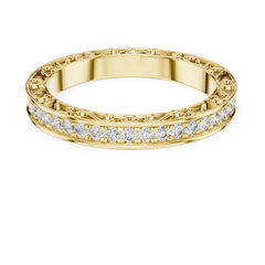 Heirloom Round Filigree Diamond Band