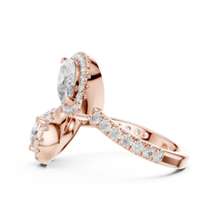 Marquise & Pear Bypass Ring