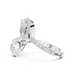 Marquise & Pear Bypass Ring