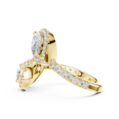 Marquise & Pear Bypass Ring