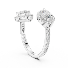 Marquise & Pear Bypass Ring