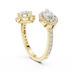 Marquise & Pear Bypass Ring