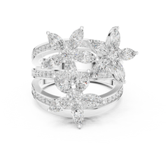 Marquise Flora Ring