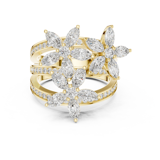 Marquise Flora Ring