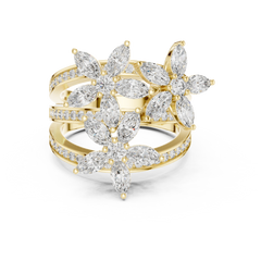 Marquise Flora Ring