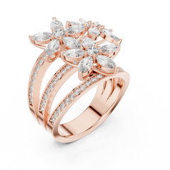 Marquise Flora Ring