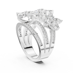 Marquise Flora Ring