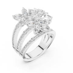 Marquise Flora Ring