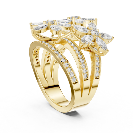 Marquise Flora Ring
