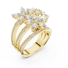 Marquise Flora Ring