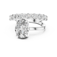 Oval Eternity Bypass Ring