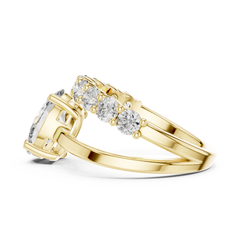 Oval Eternity Bypass Ring