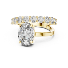 Oval Eternity Bypass Ring