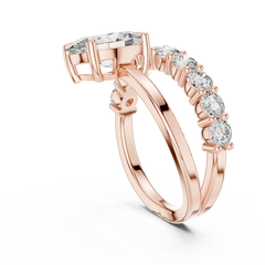 Oval Eternity Bypass Ring