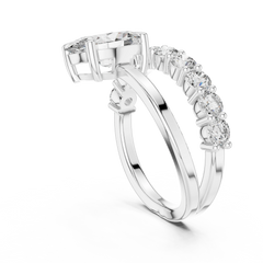 Oval Eternity Bypass Ring
